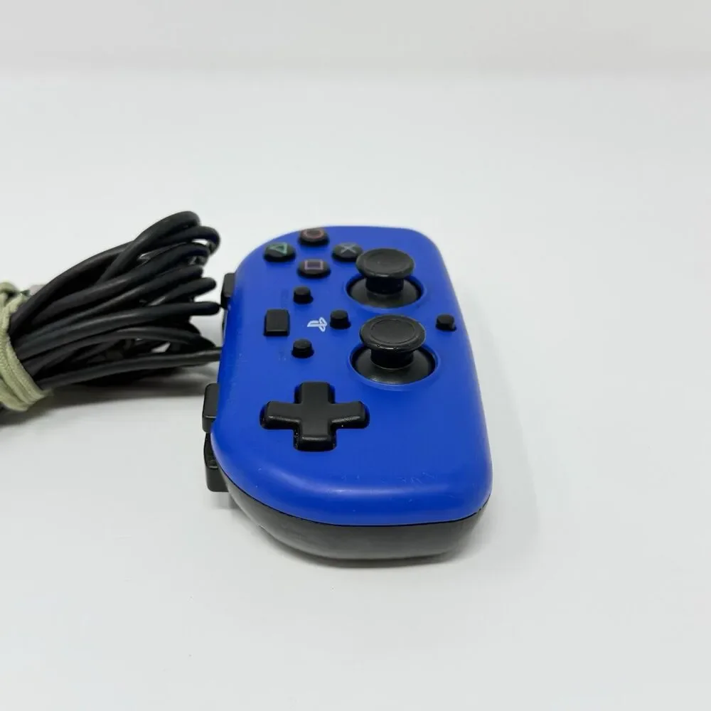 Hori Mini Wired Gamepad Controller PS4 Blue PS4-100U Tested